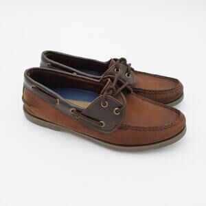 Sperry Boat Shoes Loafer Mens 8.5 Brown Leather Nubuck Top Sider Casual Preppy